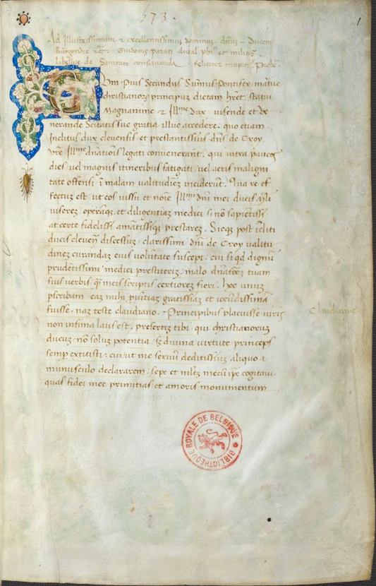 Belgique - Bibliothèque royale de Bruxelles - Ms 10861 (début du traité)